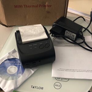 Portable Black Mini Thermal Printer